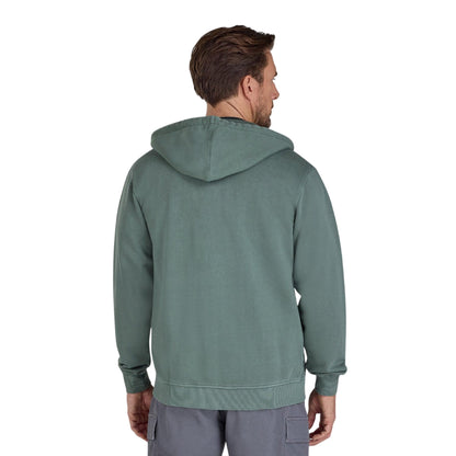 Khaki Green - Back - Raging Bull Mens Garment Dyed Full Zip Hoodie