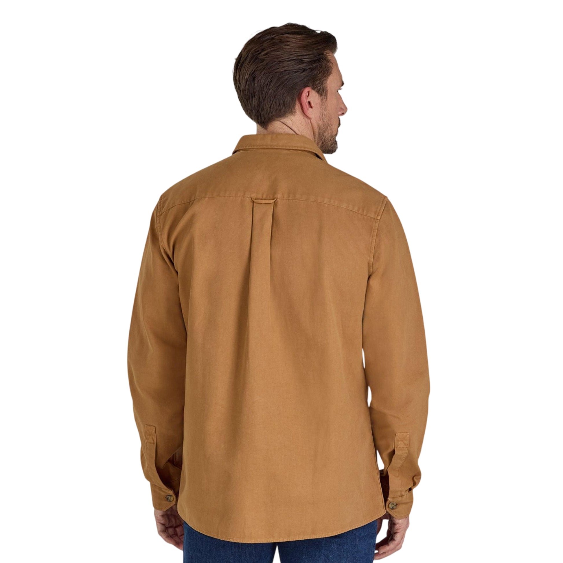 Tan - Back - Raging Bull Mens Canvas Garment Dyed Shacket