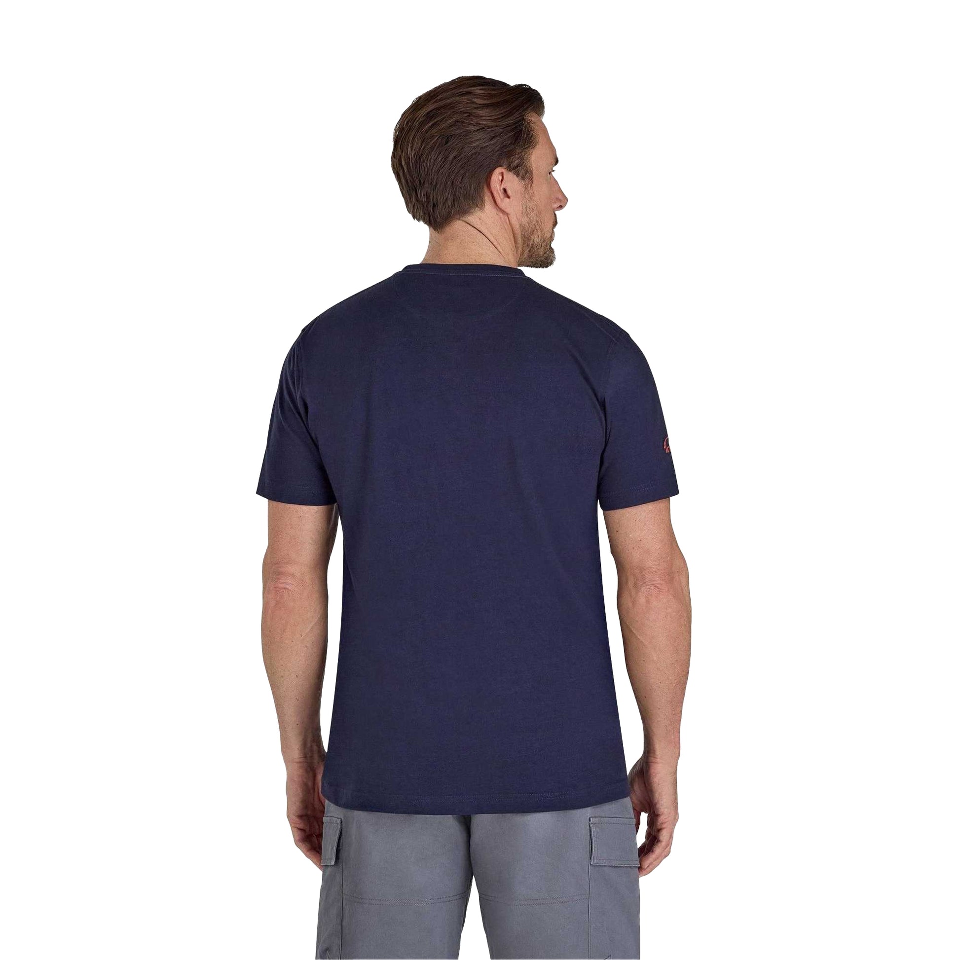 Navy - Back - Raging Bull Mens High Build Mesh T-Shirt