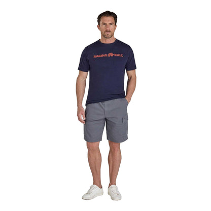 Navy - Lifestyle - Raging Bull Mens High Build Mesh T-Shirt