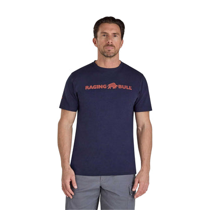 Navy - Front - Raging Bull Mens High Build Mesh T-Shirt