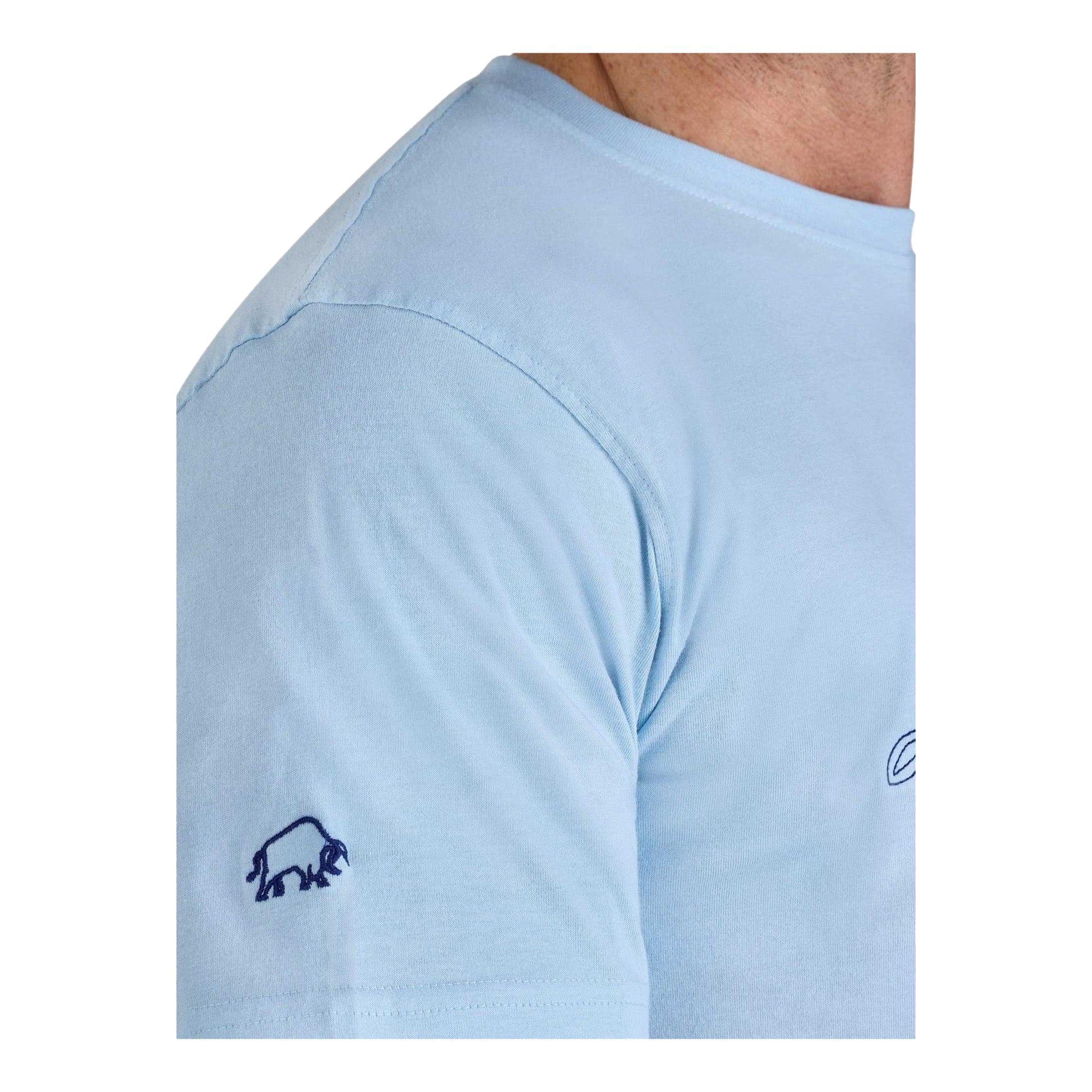 Sky Blue - Side - Raging Bull Mens Slash Bull T-Shirt