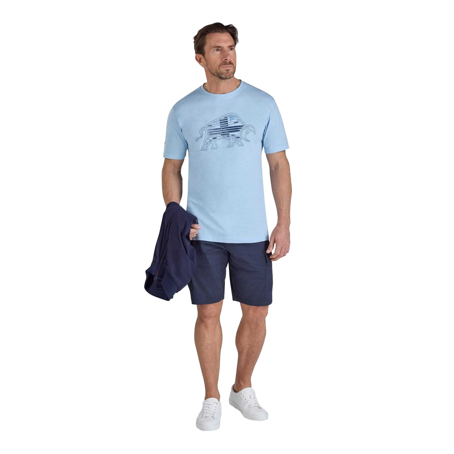 Sky Blue - Lifestyle - Raging Bull Mens Slash Bull T-Shirt