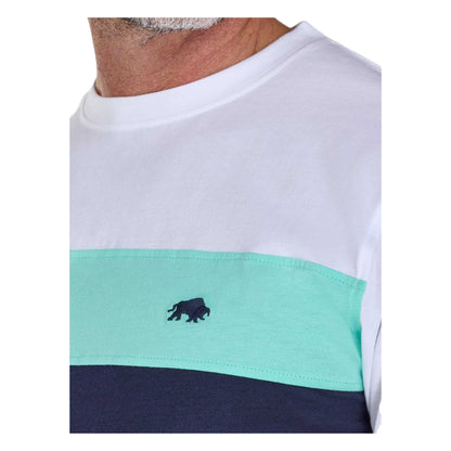 Navy - Side - Raging Bull Mens Cut and Sew Panel T-Shirt