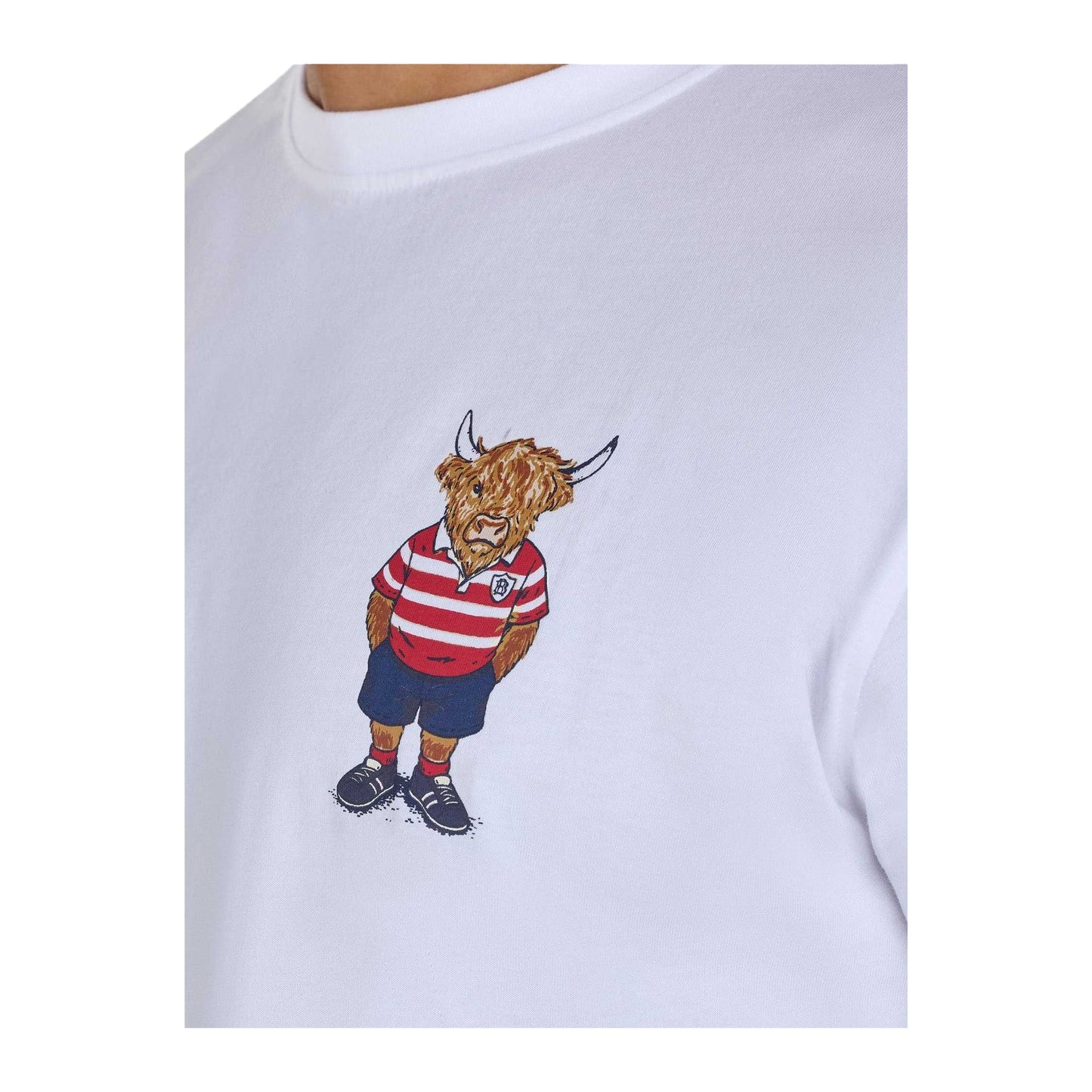 White - Side - Raging Bull Mens Bully Boy T-Shirt