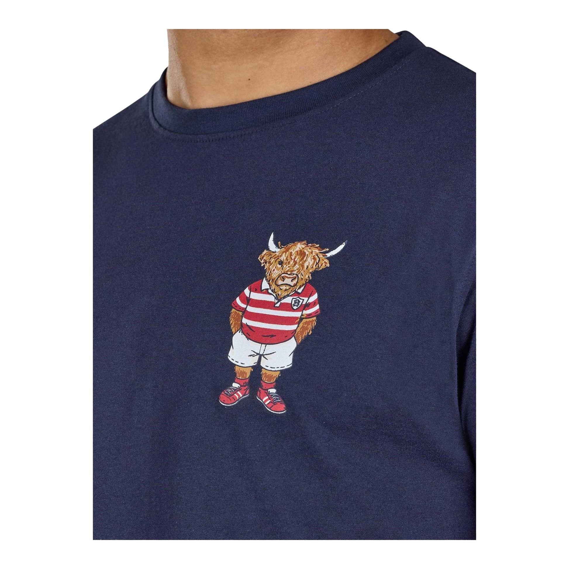Navy - Side - Raging Bull Mens Bully Boy T-Shirt