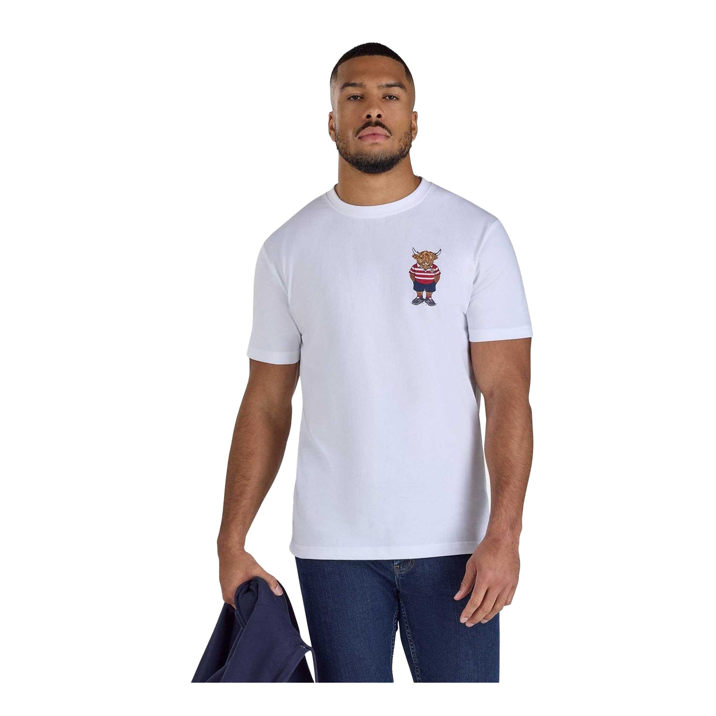 White - Front - Raging Bull Mens Bully Boy T-Shirt