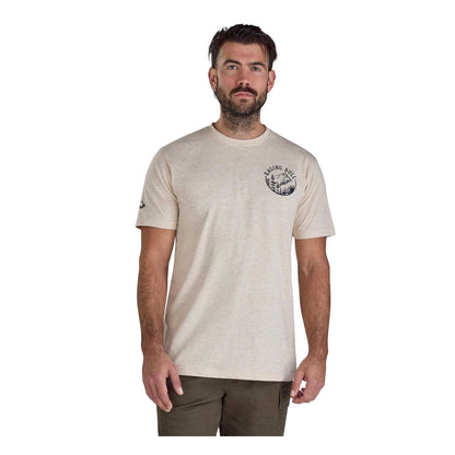 Toast Marl - Front - Raging Bull Mens Mountain Back Print T-Shirt