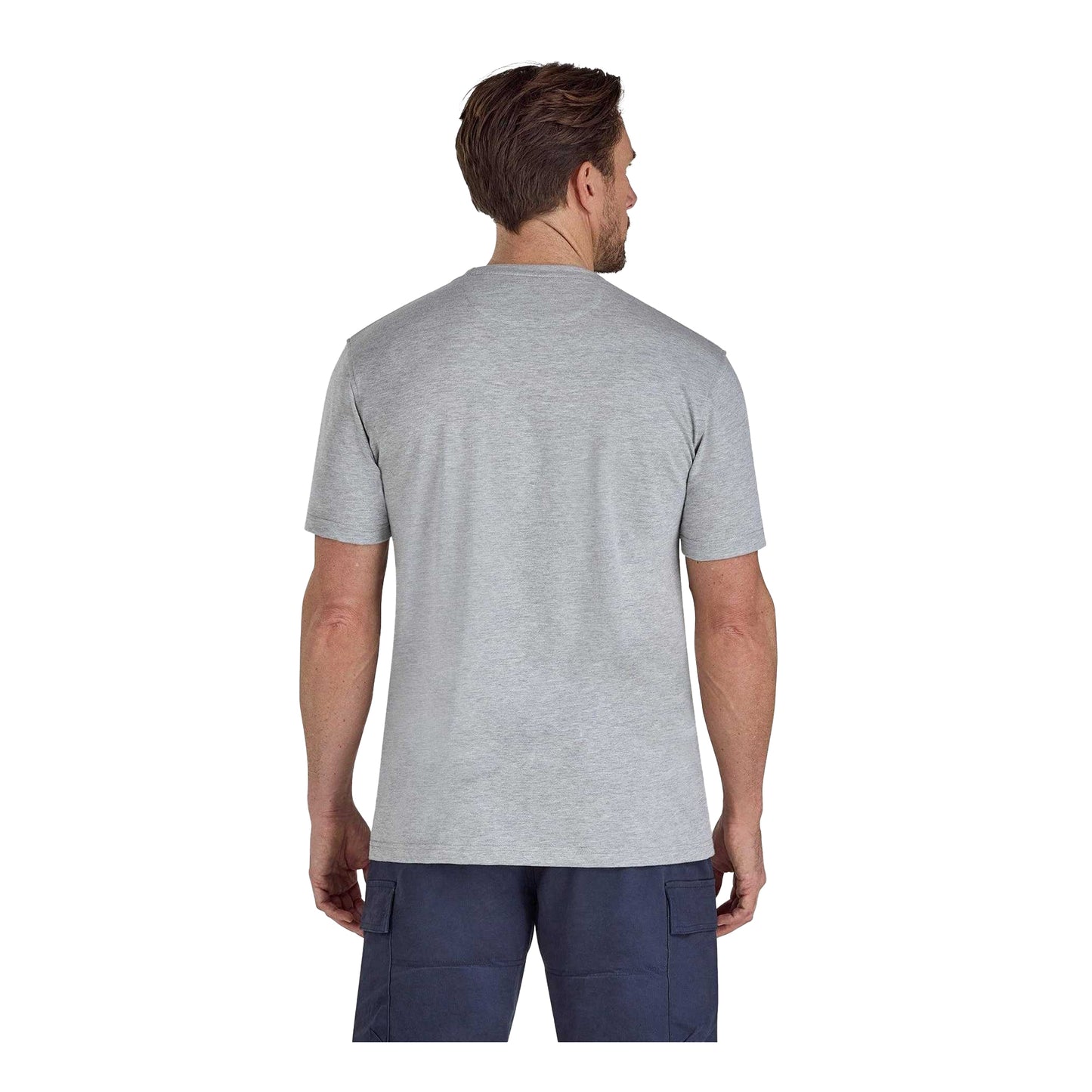 Grey Marl - Back - Raging Bull Mens Bull Embroidered T-Shirt