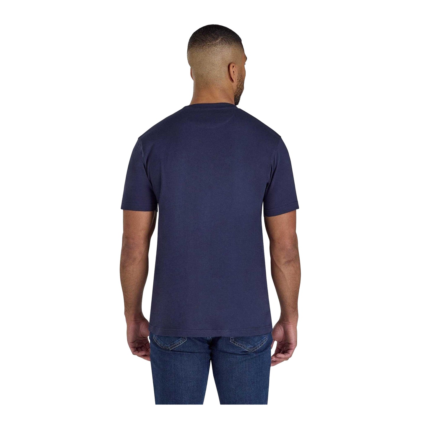 Navy - Back - Raging Bull Mens Crest T-Shirt