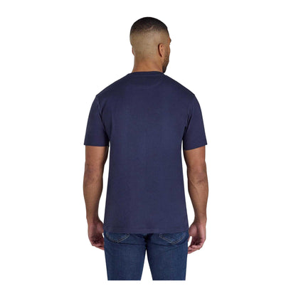 Navy - Back - Raging Bull Mens Crest T-Shirt
