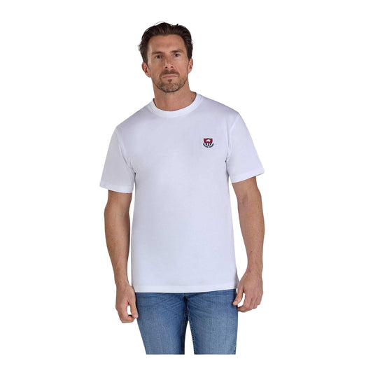 White - Front - Raging Bull Mens Crest T-Shirt