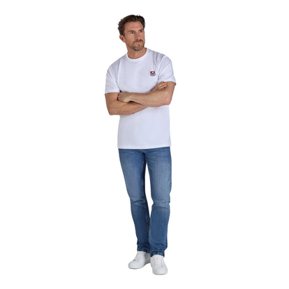 White - Lifestyle - Raging Bull Mens Crest T-Shirt