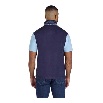 Navy - Back - Raging Bull Mens Pique Cut and Sew Panel Rugby Polo Shirt