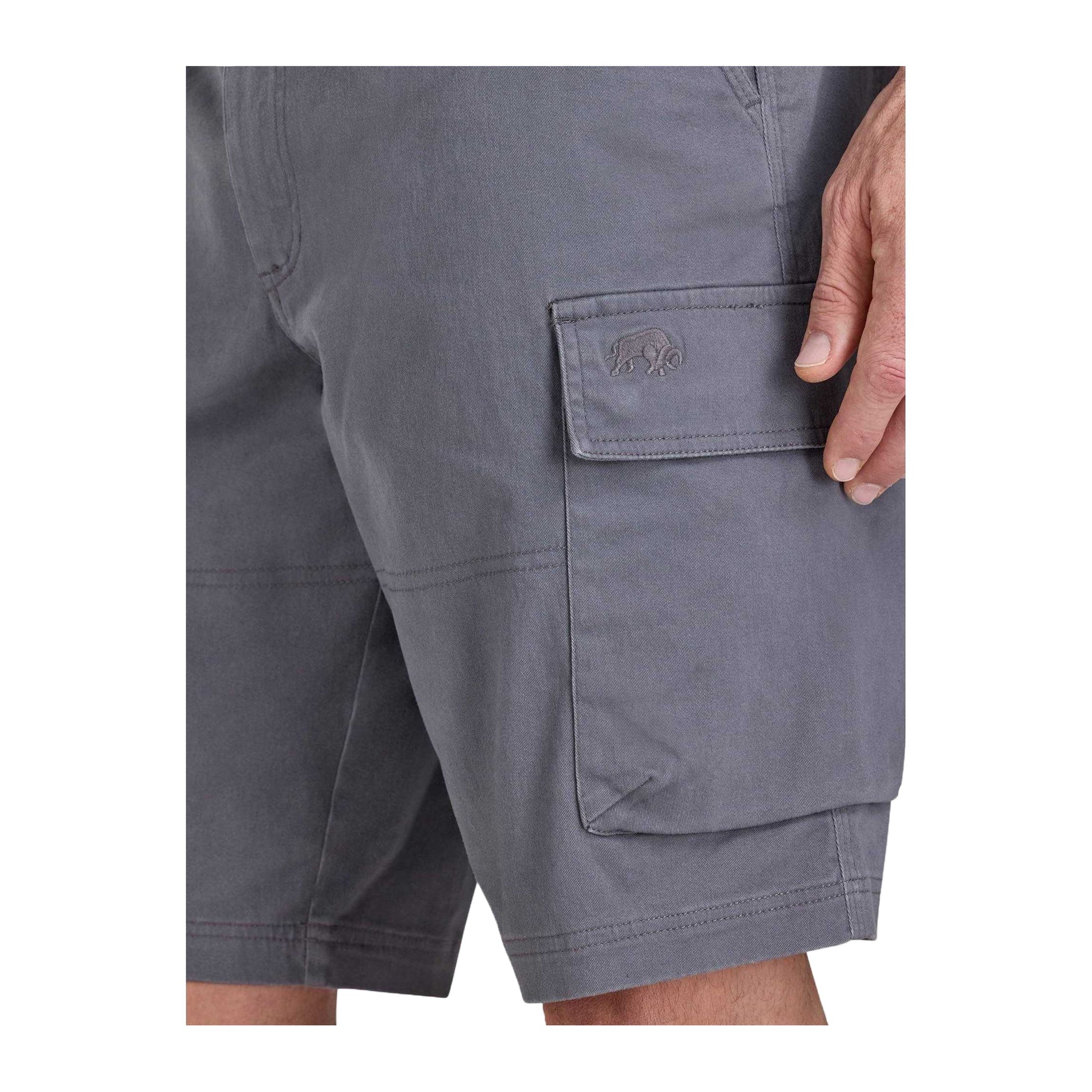 Frost Grey - Side - Raging Bull Mens Classic Cargo Shorts