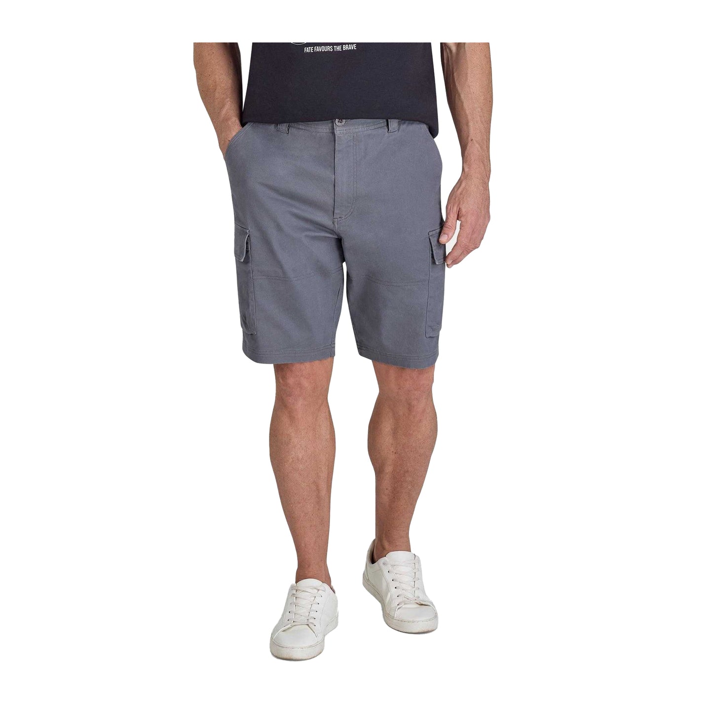 Frost Grey - Front - Raging Bull Mens Classic Cargo Shorts
