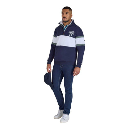 Navy - Lifestyle - Raging Bull Mens Quarter Zip Sweatshirt