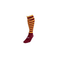 Maroon-Amber Glow - Front - Precision Unisex Adult Pro Hooped Football Socks