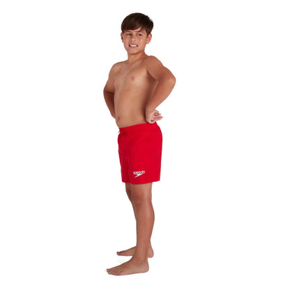 Red - Side - Speedo Boys Essential Swim Shorts