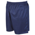 Navy - Back - Precision Childrens-Kids Micro-Stripe Football Shorts