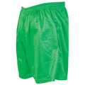 Green - Back - Precision Childrens-Kids Micro-Stripe Football Shorts