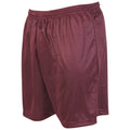 Maroon - Back - Precision Childrens-Kids Micro-Stripe Football Shorts