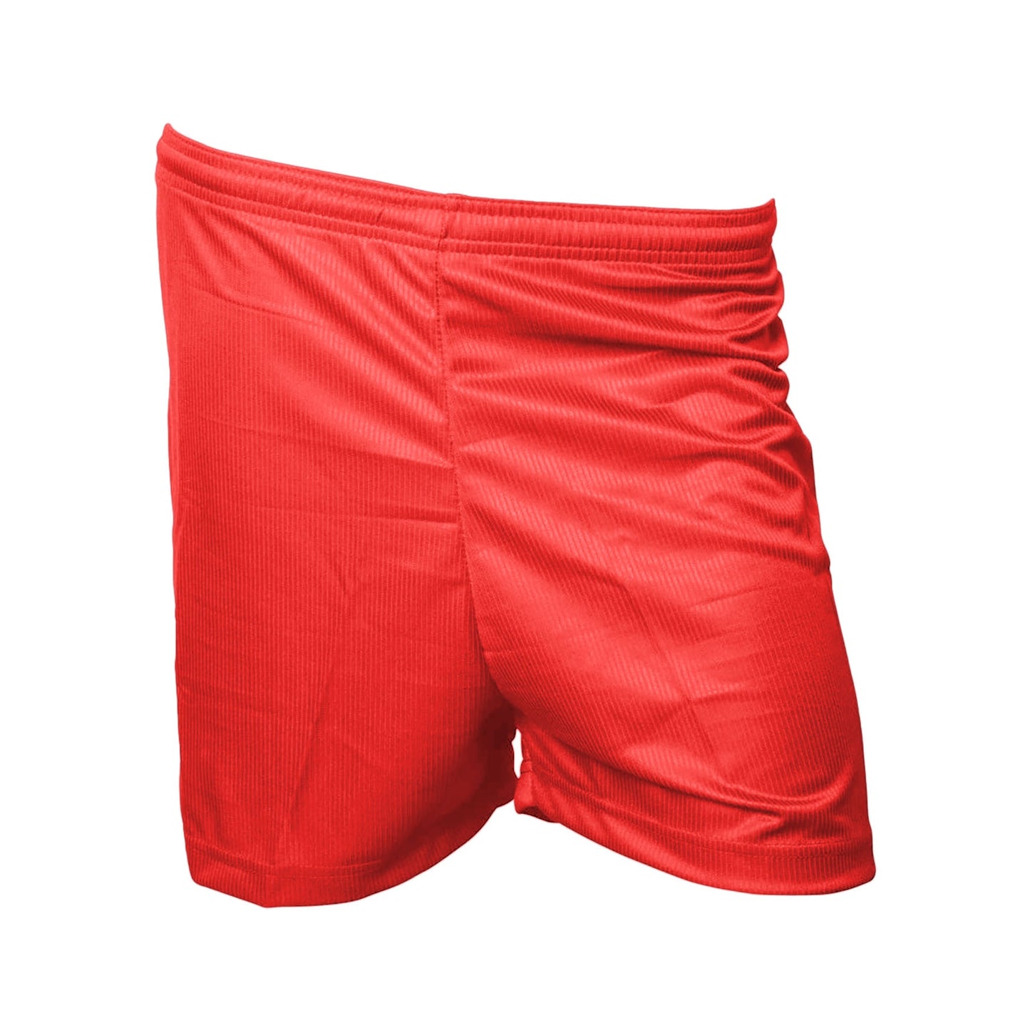 Red - Front - Precision Unisex Adult Micro-Stripe Football Shorts