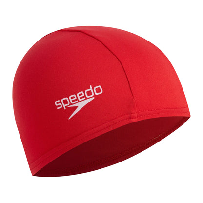 Red - Front - Speedo Unisex Adult Polyester Swim Cap