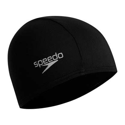 Black - Front - Speedo Unisex Adult Polyester Swim Cap