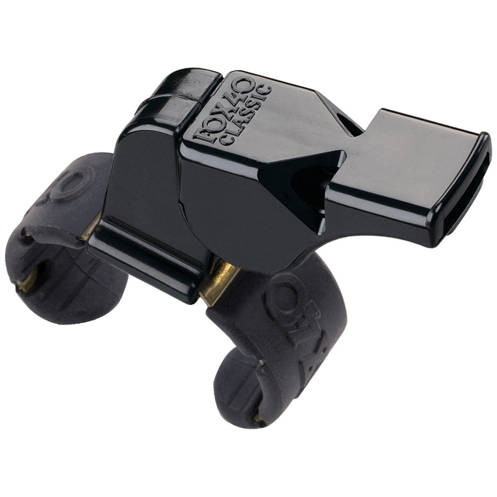 Black - Front - Fox 40 Classic Finger Whistle