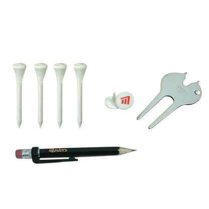 White-Black-Silver - Back - Masters Golf Tees Set