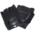 Black - Front - Fitness Mad Unisex Adult Leather Fingerless Gloves
