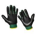 Grey-Green-Yellow - Side - Murphys Unisex Adult Contrast Gaelic Gloves