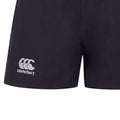 Black - Side - Canterbury Childrens-Kids Polyester Rugby Shorts