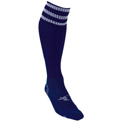 Navy-White - Back - Precision Childrens-Kids 3 Stripe Pro Football Socks