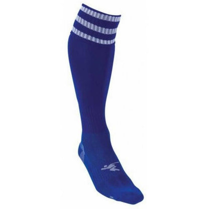 Royal Blue-White - Back - Precision Childrens-Kids 3 Stripe Pro Football Socks