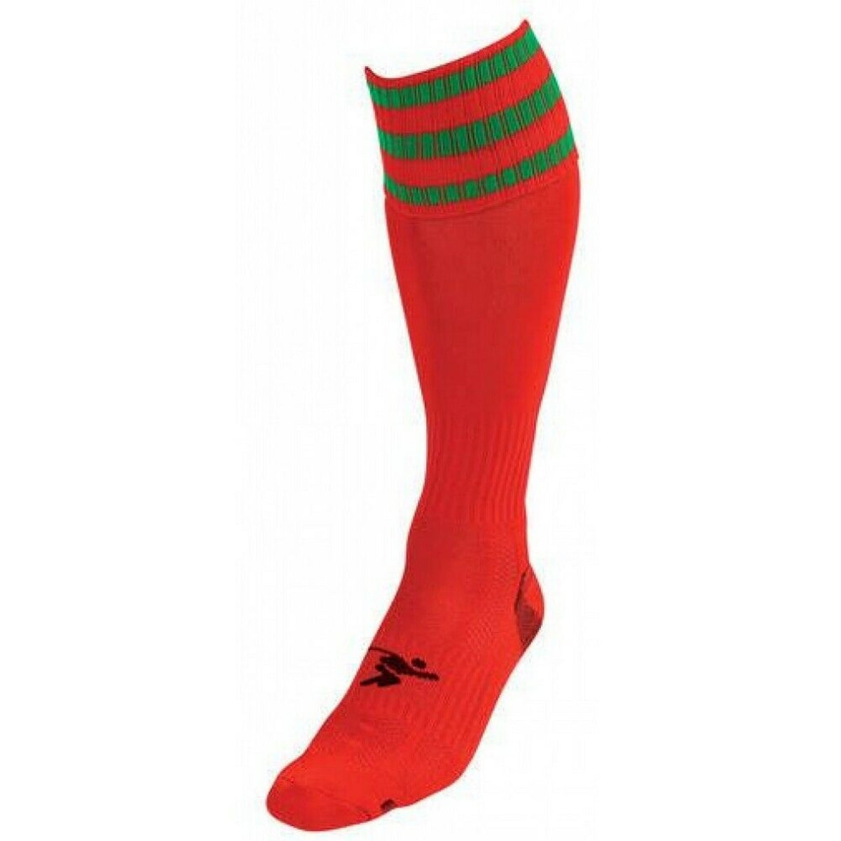 Red-Green - Front - Precision Childrens-Kids 3 Stripe Pro Football Socks