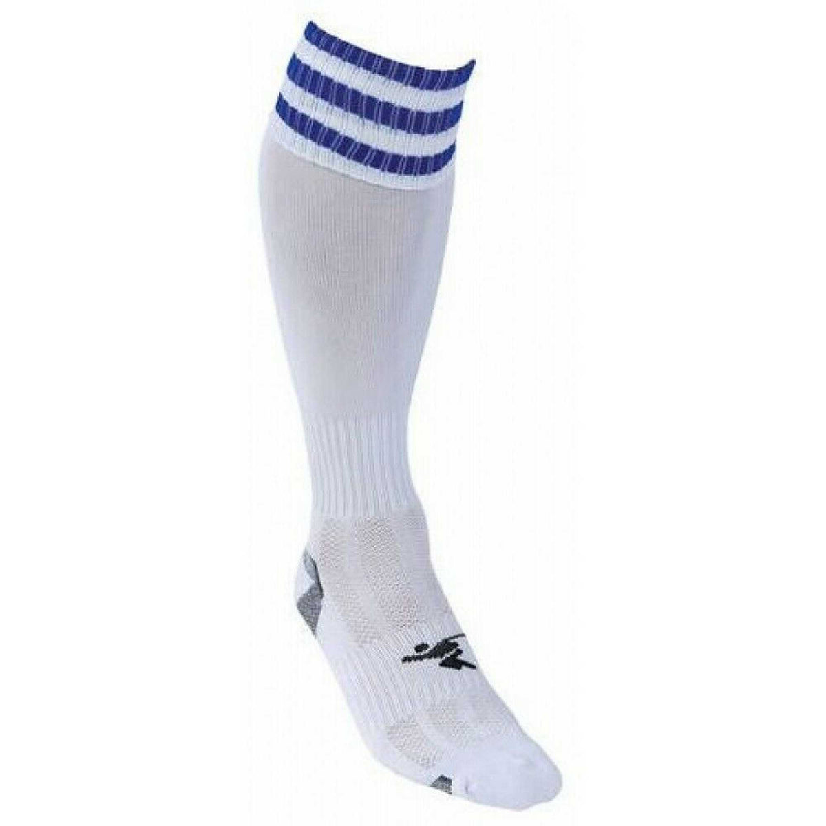 White-Royal Blue - Back - Precision Childrens-Kids 3 Stripe Pro Football Socks