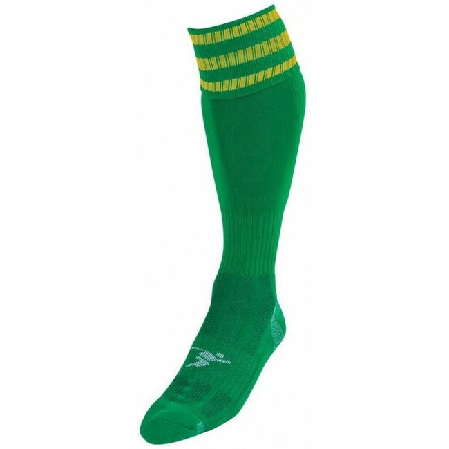 Green-Gold - Front - Precision Unisex Adult Pro Football Socks