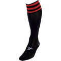 Black-Tangerine - Front - Precision Unisex Adult 3 Stripe Pro Football Socks
