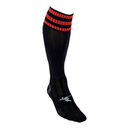 Black-Red - Back - Precision Unisex Adult 3 Stripe Pro Football Socks