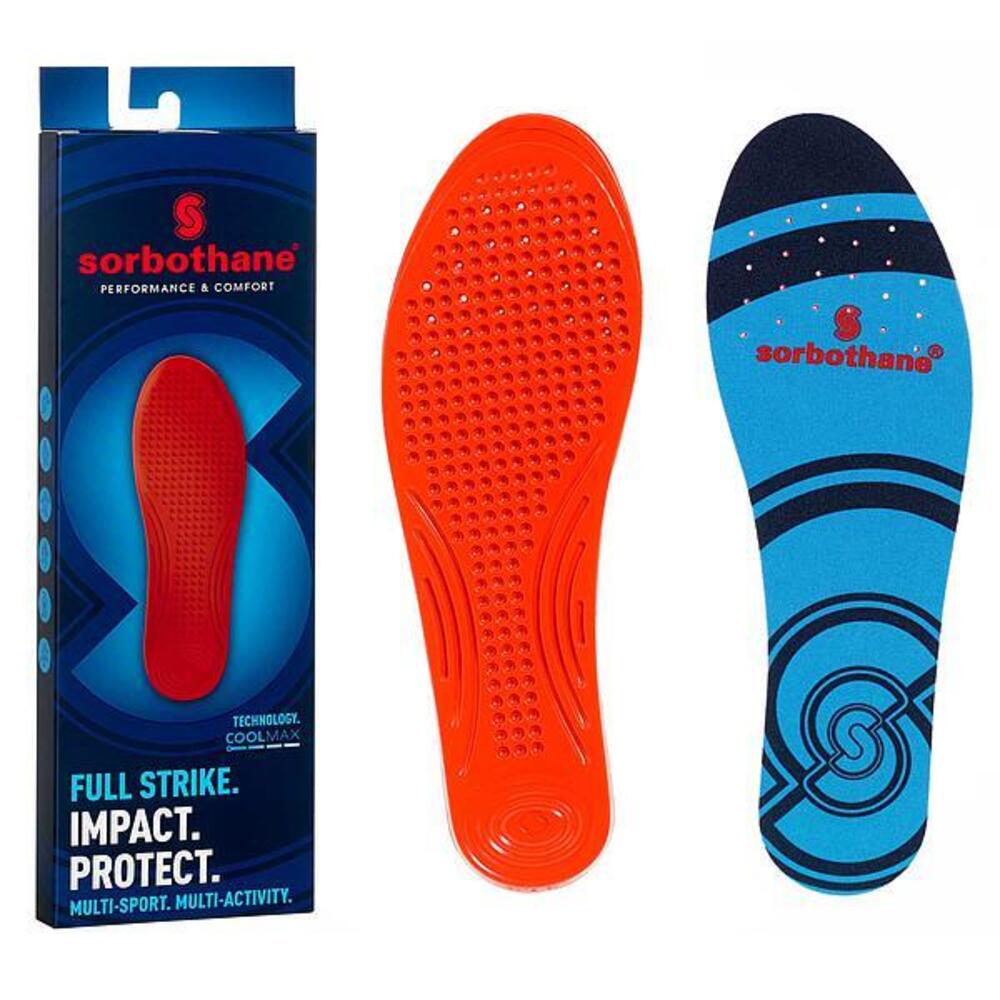 Blue-Red-Black - Back - Sorbothane Full Strike Insoles
