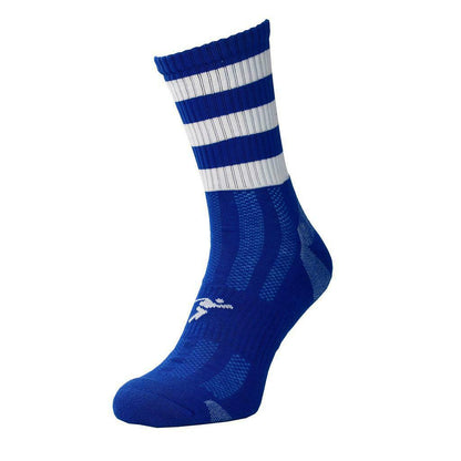 Royal Blue-White - Front - Precision Childrens-Kids Pro Hooped Gaelic Mid Socks