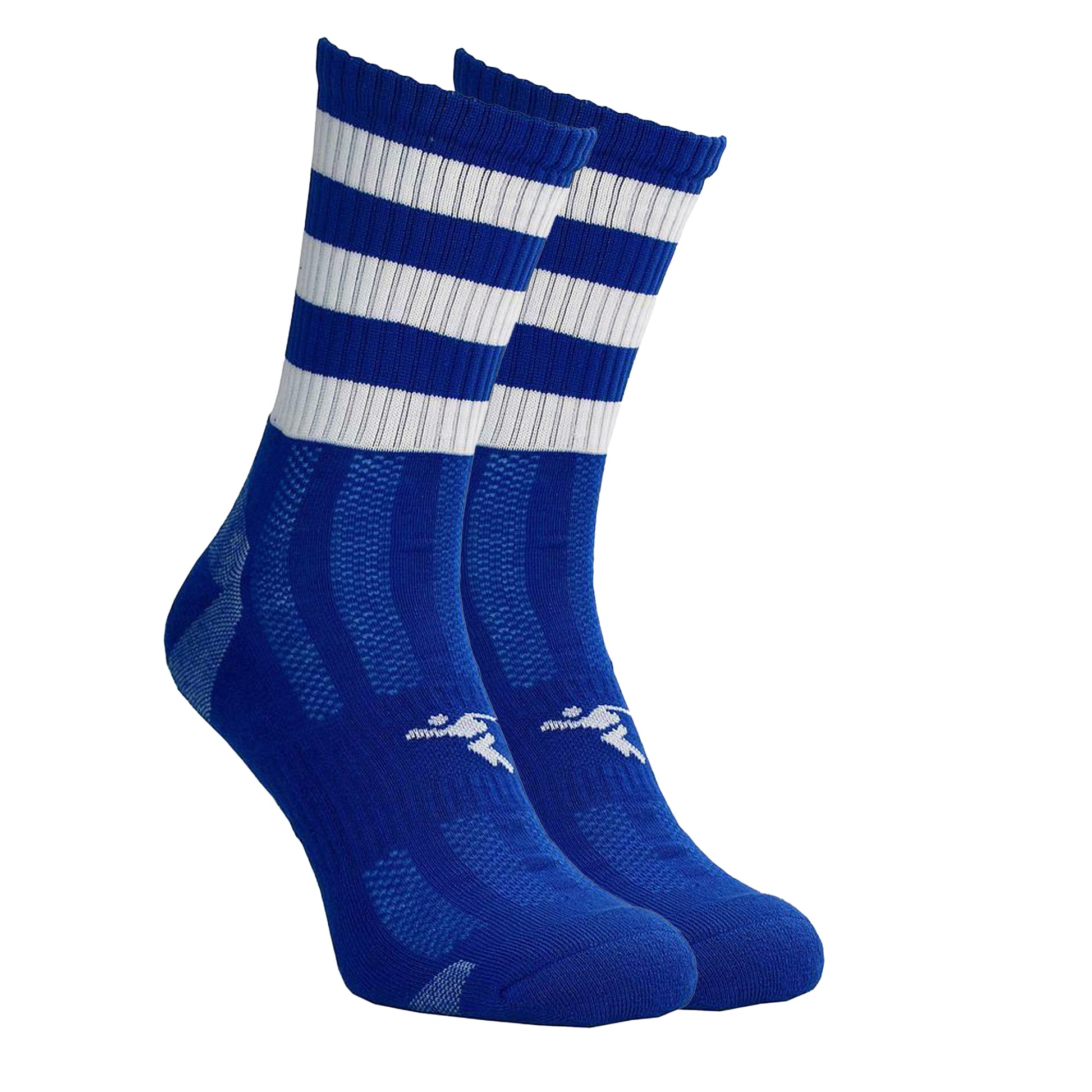 Royal Blue-White - Back - Precision Childrens-Kids Pro Hooped Gaelic Mid Socks