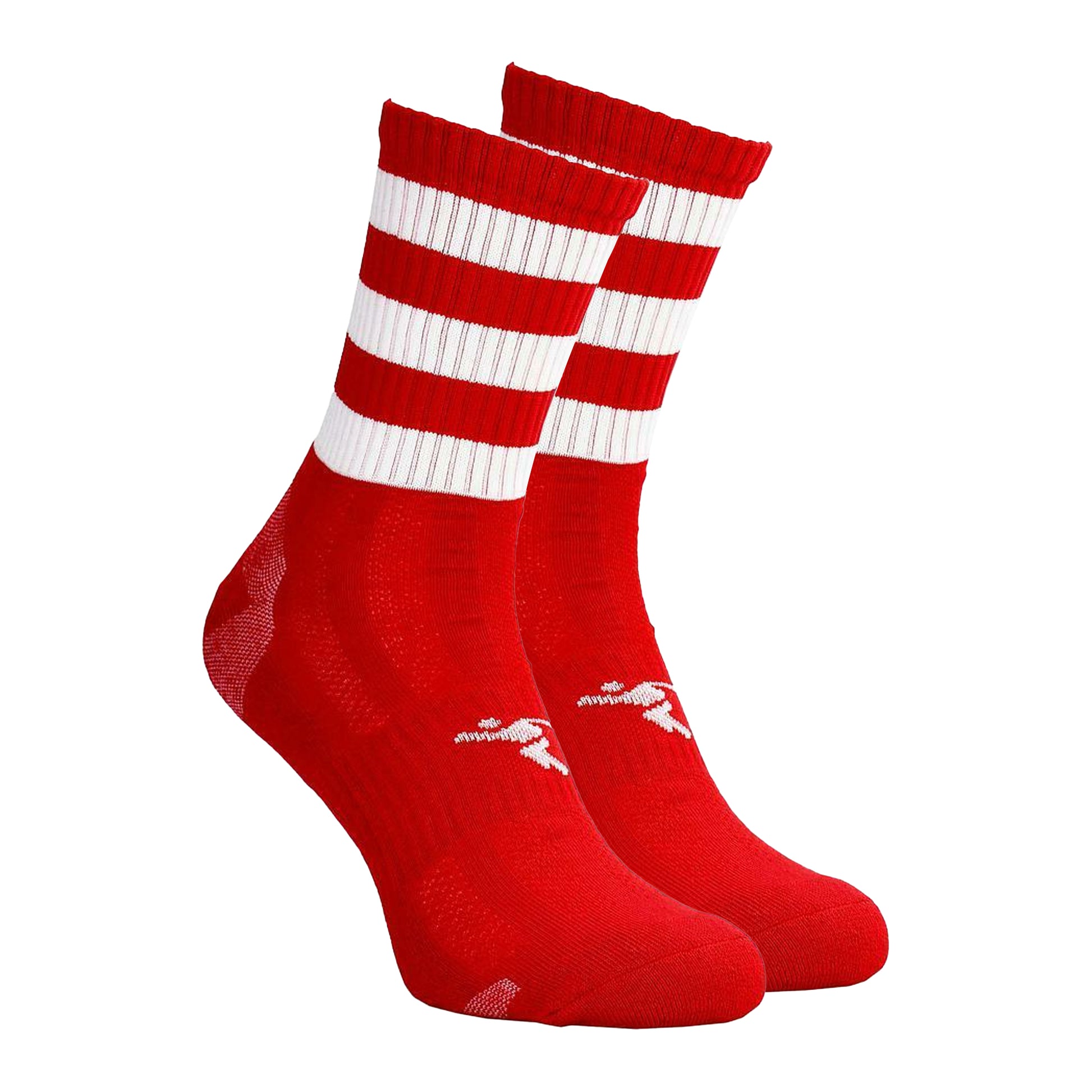 Red-White - Back - Precision Childrens-Kids Pro Hooped Gaelic Mid Socks