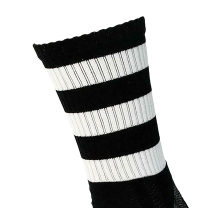 Black-White - Back - Precision Unisex Adults Pro Hooped Gaelic Mid Socks