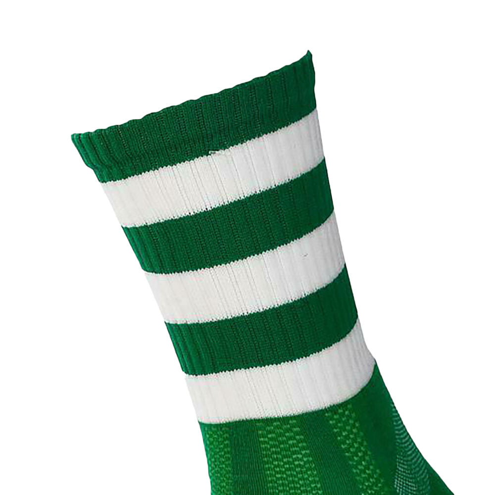 Green-White - Back - Precision Unisex Adults Pro Hooped Gaelic Mid Socks