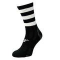 Black-White - Side - Precision Unisex Adult Pro Hooped Football Socks
