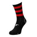 Black-Red - Front - Precision Unisex Adult Pro Hooped Football Socks