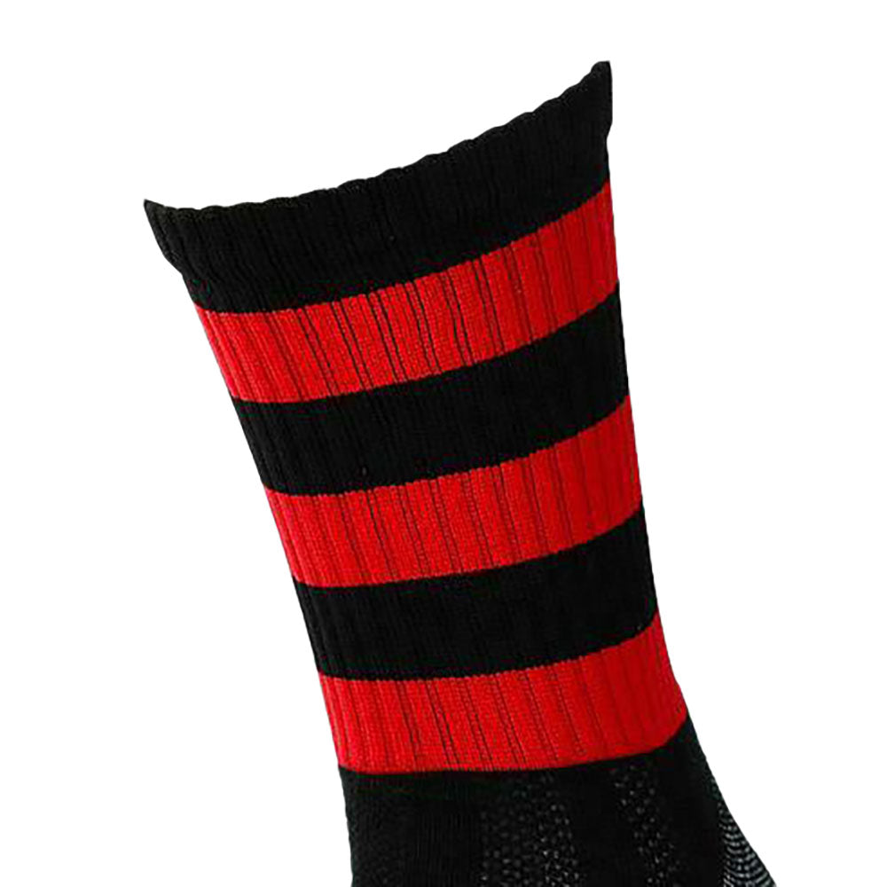 Black-Red - Back - Precision Unisex Adults Pro Hooped Gaelic Mid Socks